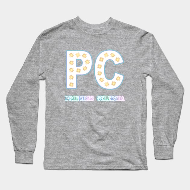 My little Pony - Princess Celestia Initials Long Sleeve T-Shirt by ariados4711